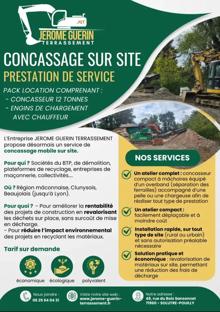 Concassage sur site